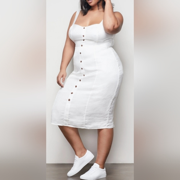 Good American Dresses & Skirts - Good American Ivory Midi Dress